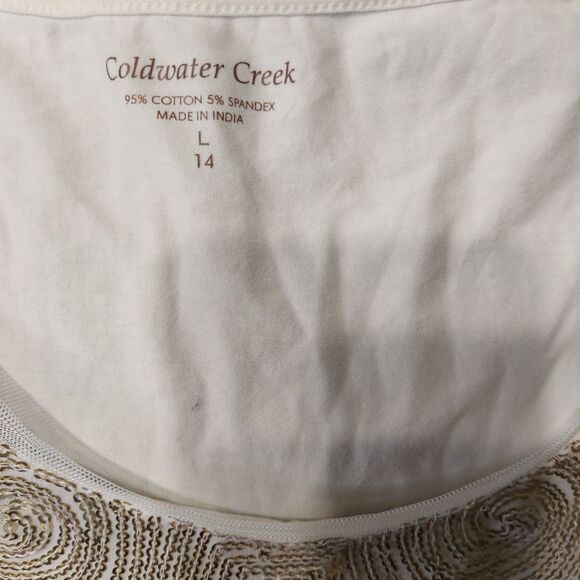 Coldwater Creek Gold sequin tank top - Picture 5 of 5